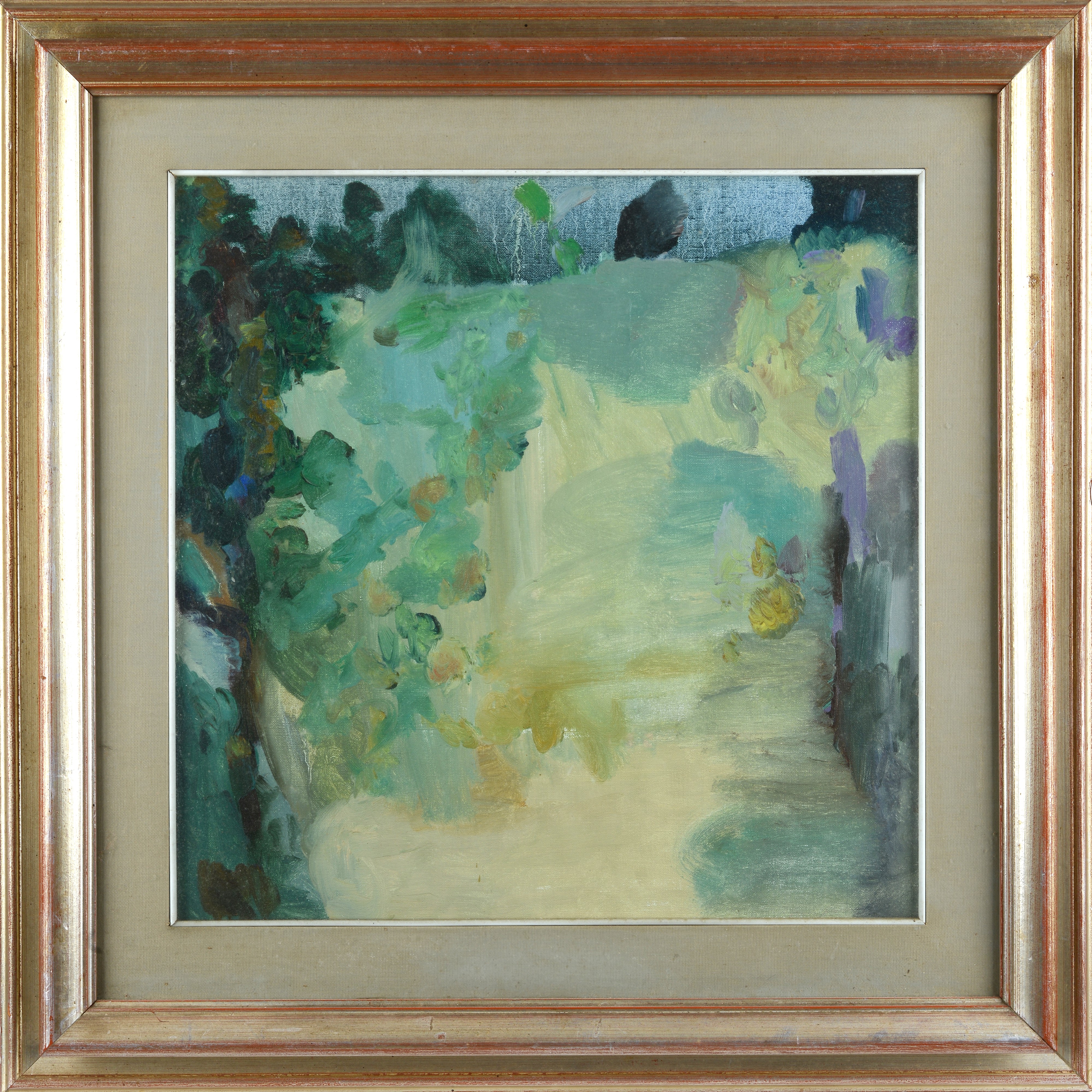 Ernesto Treccani - Il piccolo campo, olio su tela, 1966
