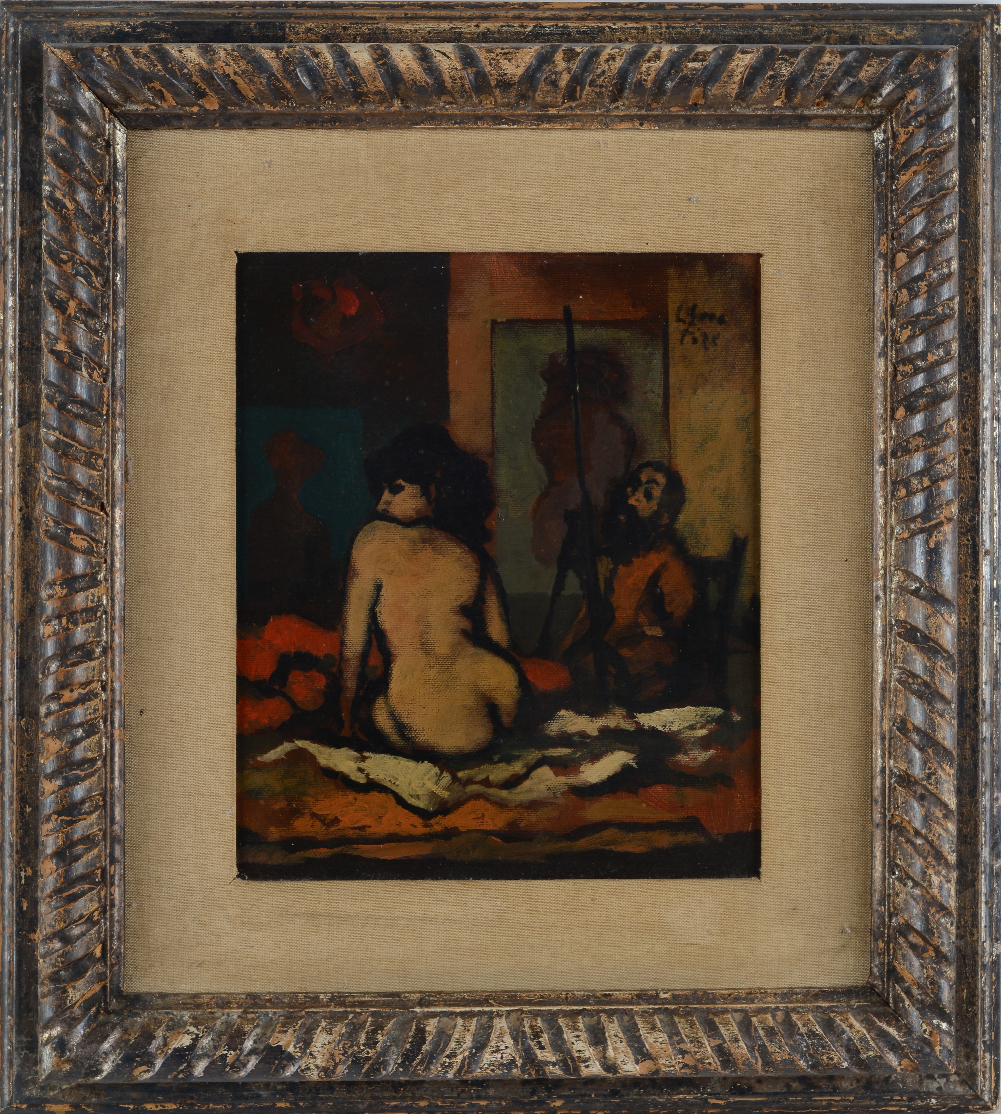 Fausto Maria Liberatore - Figure, olio su tela (1979)