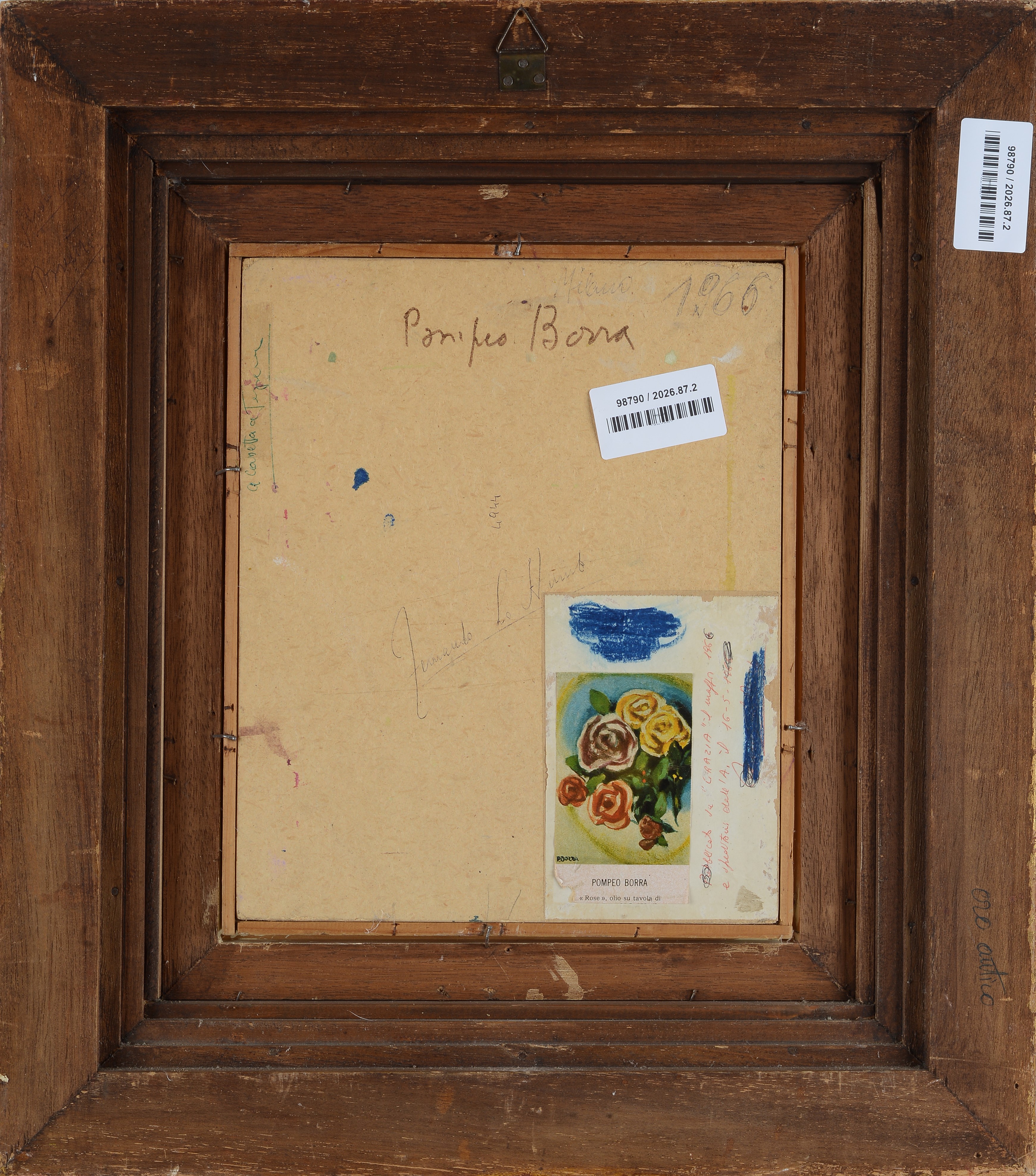 Pompeo Borra - Rose - Olio su tavola
