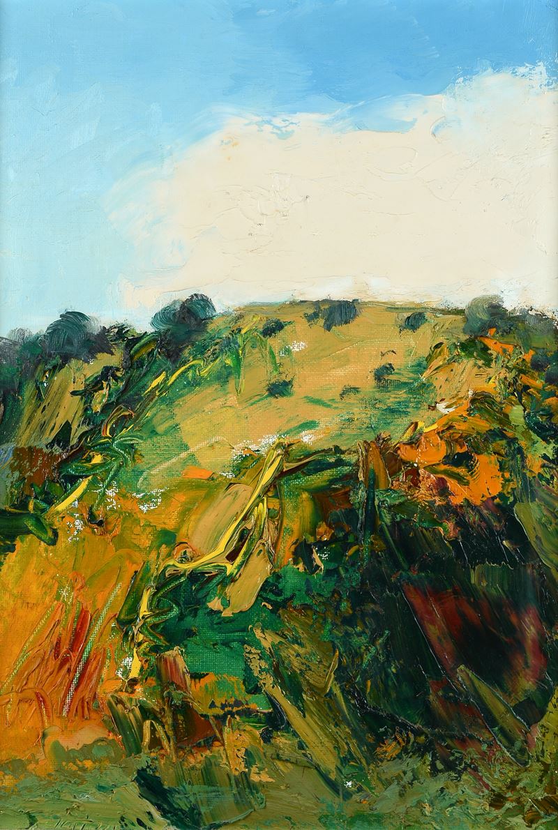 Sergio Scatizzi - Collina, olio su tela, 1985