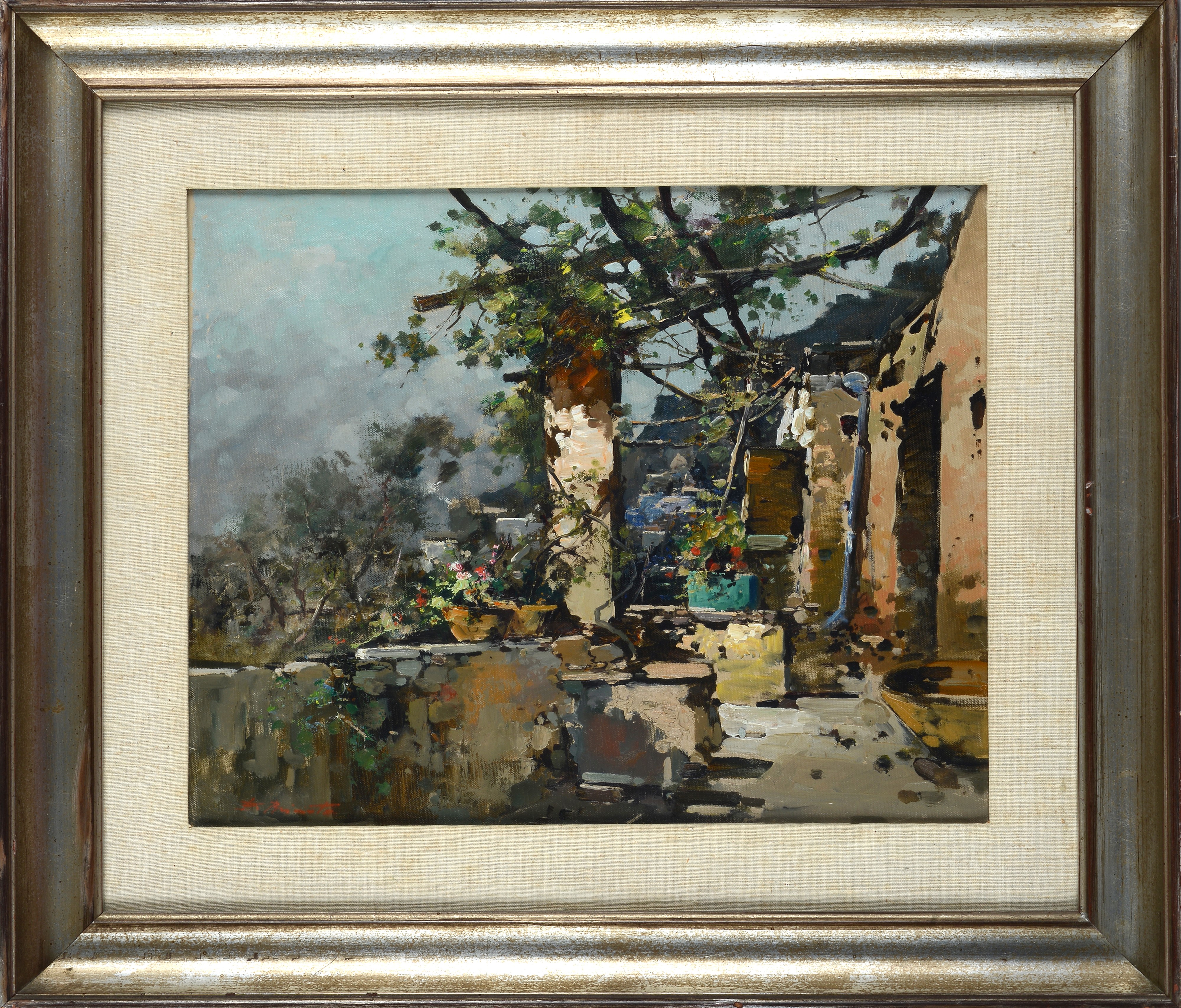 Ezelino Briante - Rustico caprese, olio su tela (1945)