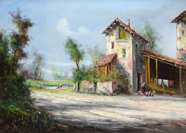 Antonio Brioschi - Casolare di campagna