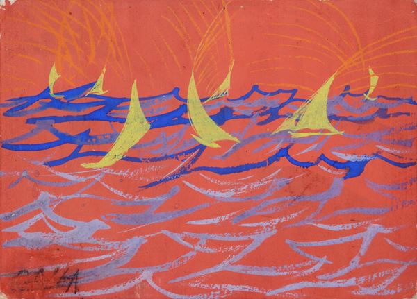 Giacomo Balla - Linee forze di mare
