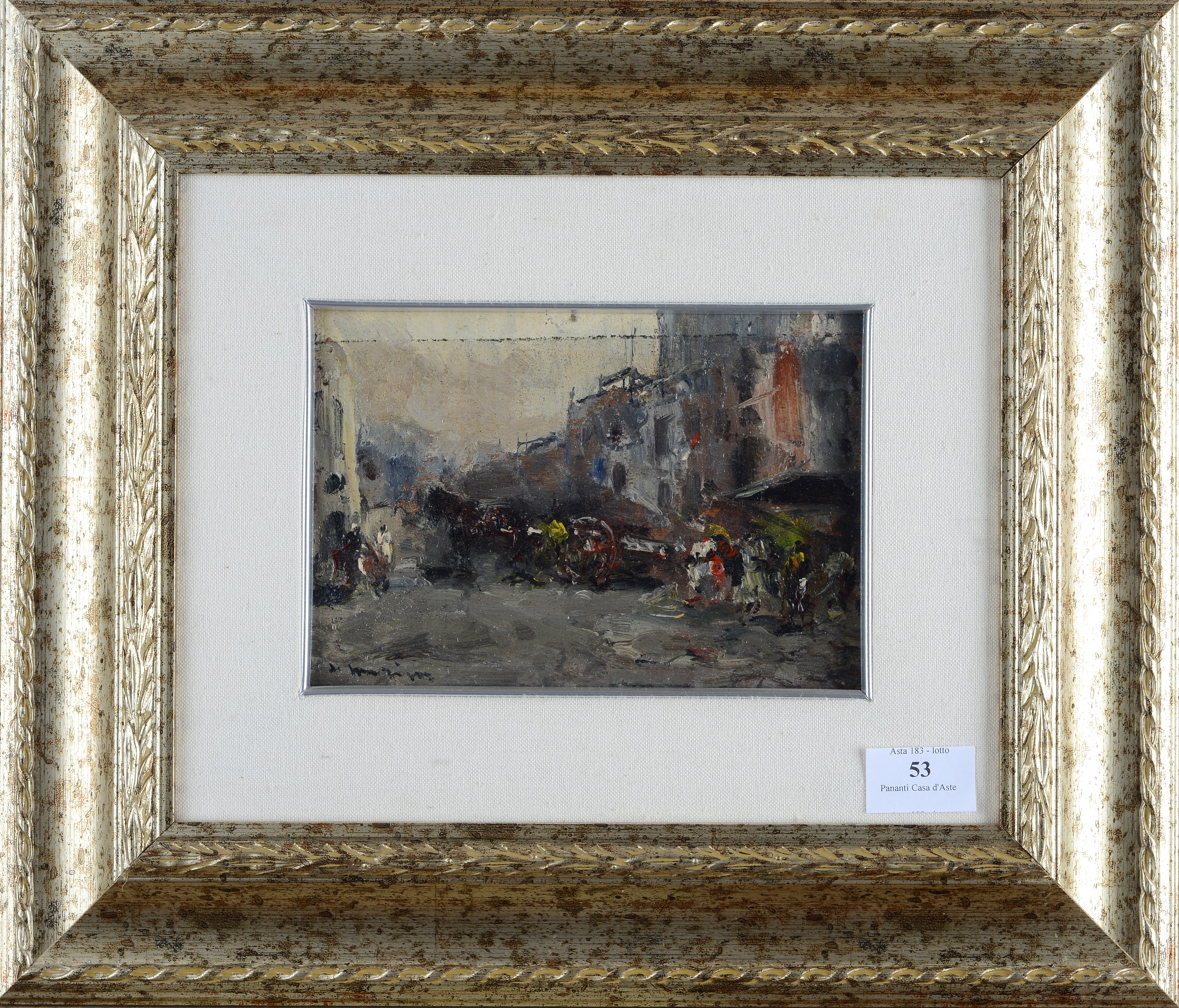 Francesco di Marino - Mercato, olio su legno
