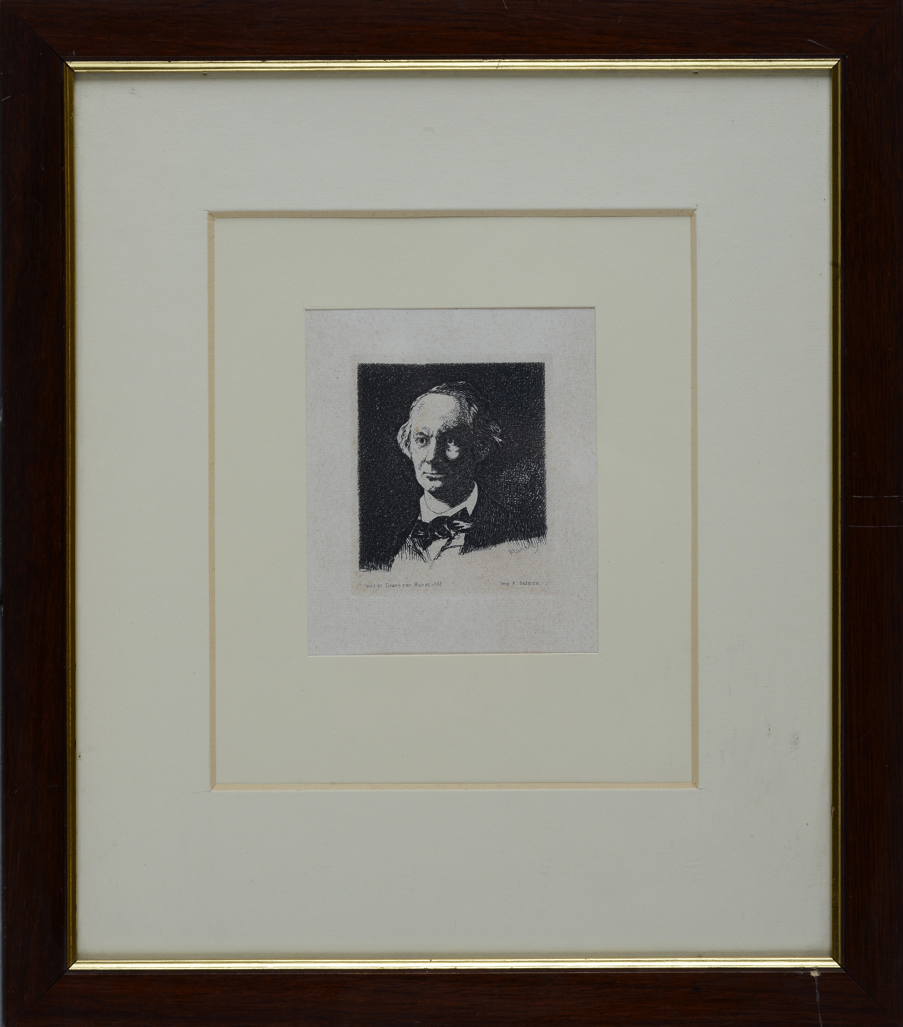 Edouard Manet - Ritratto di Baudelaire - Acquaforte, 1865