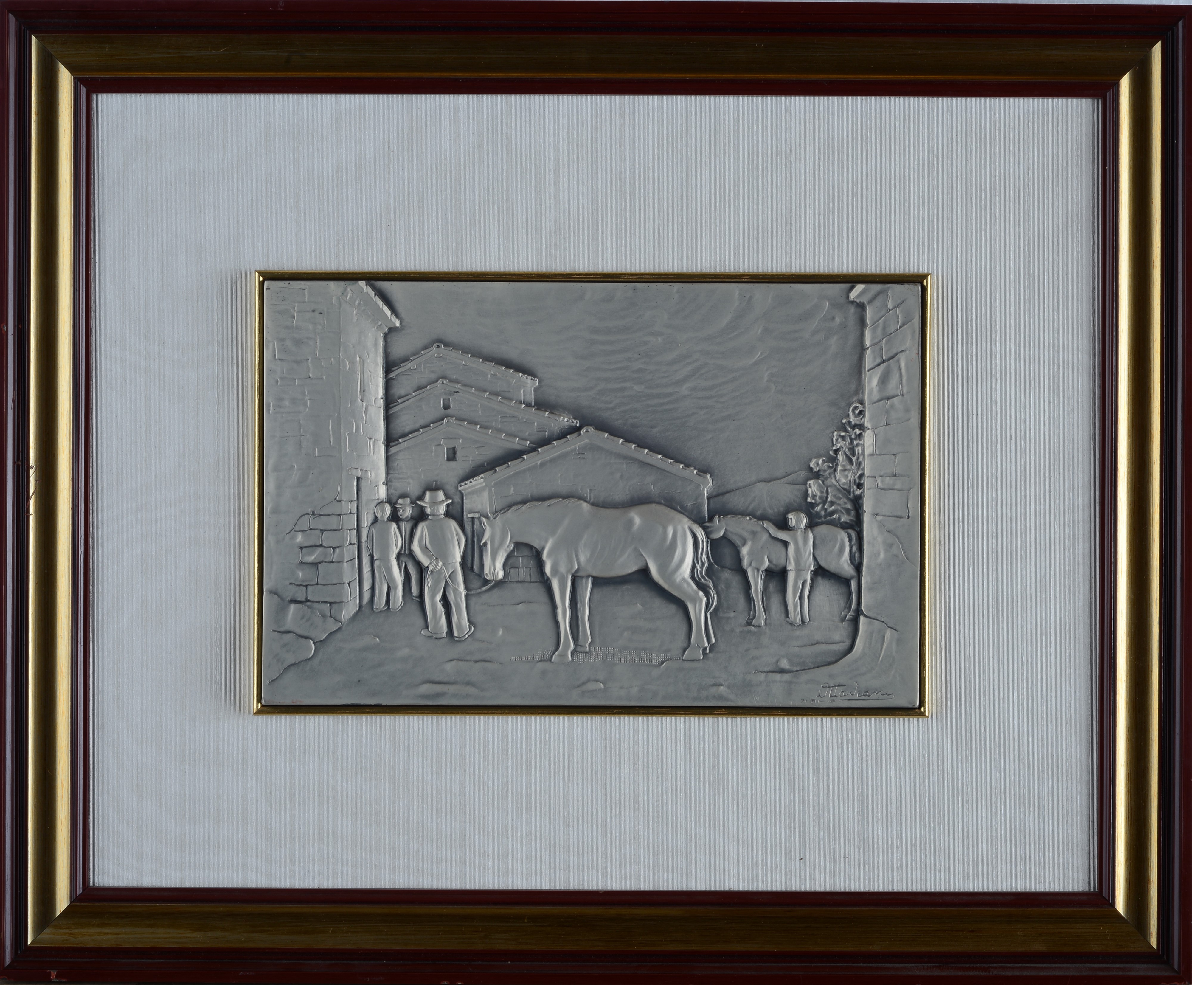 Paesaggio con figure e cavalli