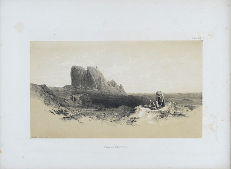Edward Lear - Pizzoferrato, Incisione
