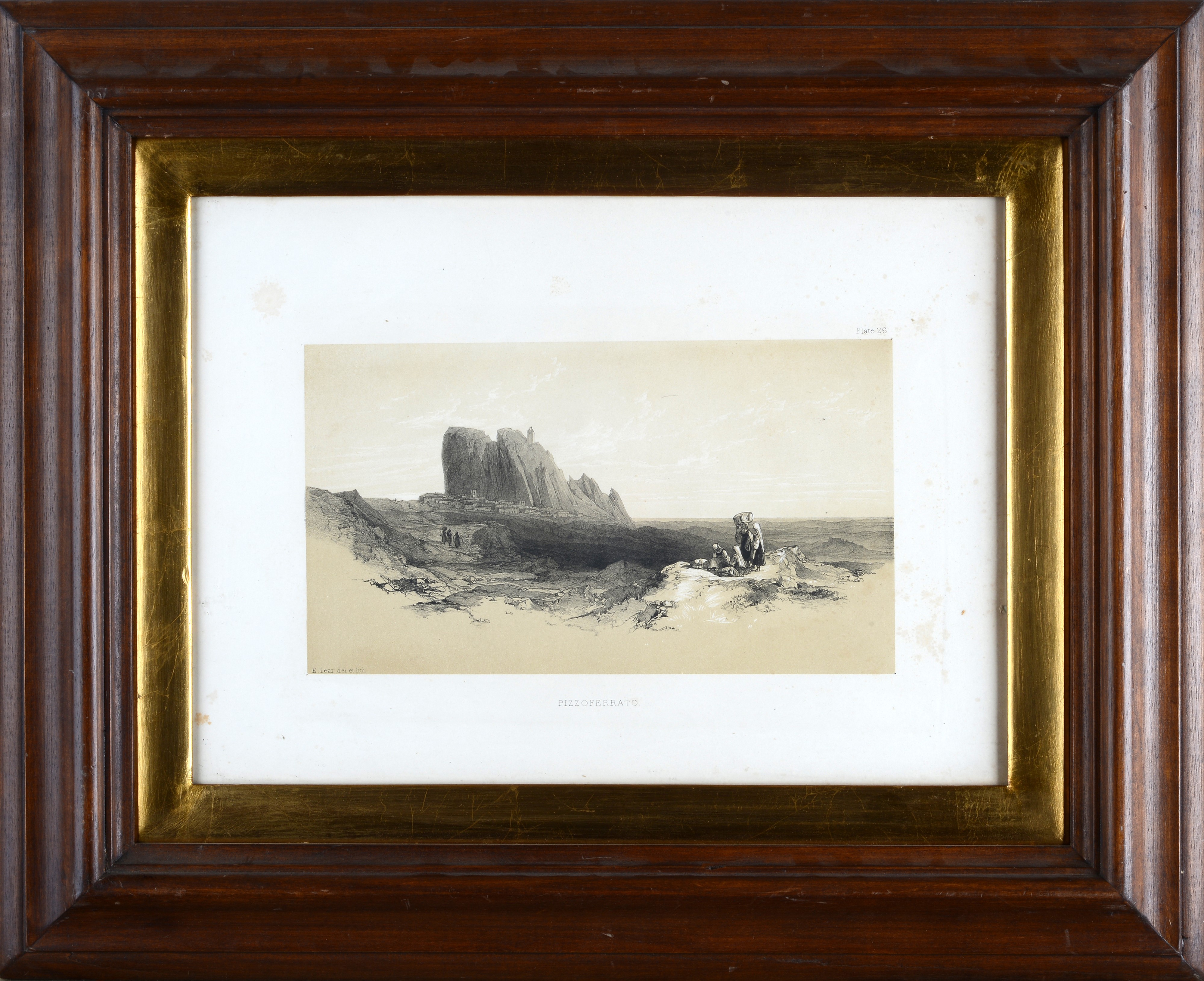 Edward Lear - Pizzoferrato, Incisione
