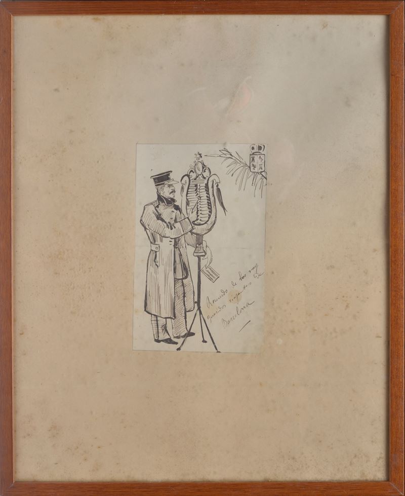 Anonimo Francese, XX Sec. - Anonimo francese, Musicista, inchiostro su carta