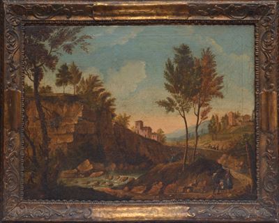 Anonimo, Paesaggio, olio su tela