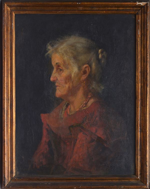 Anonimo, XIX sec. - Ritratto di vecchia