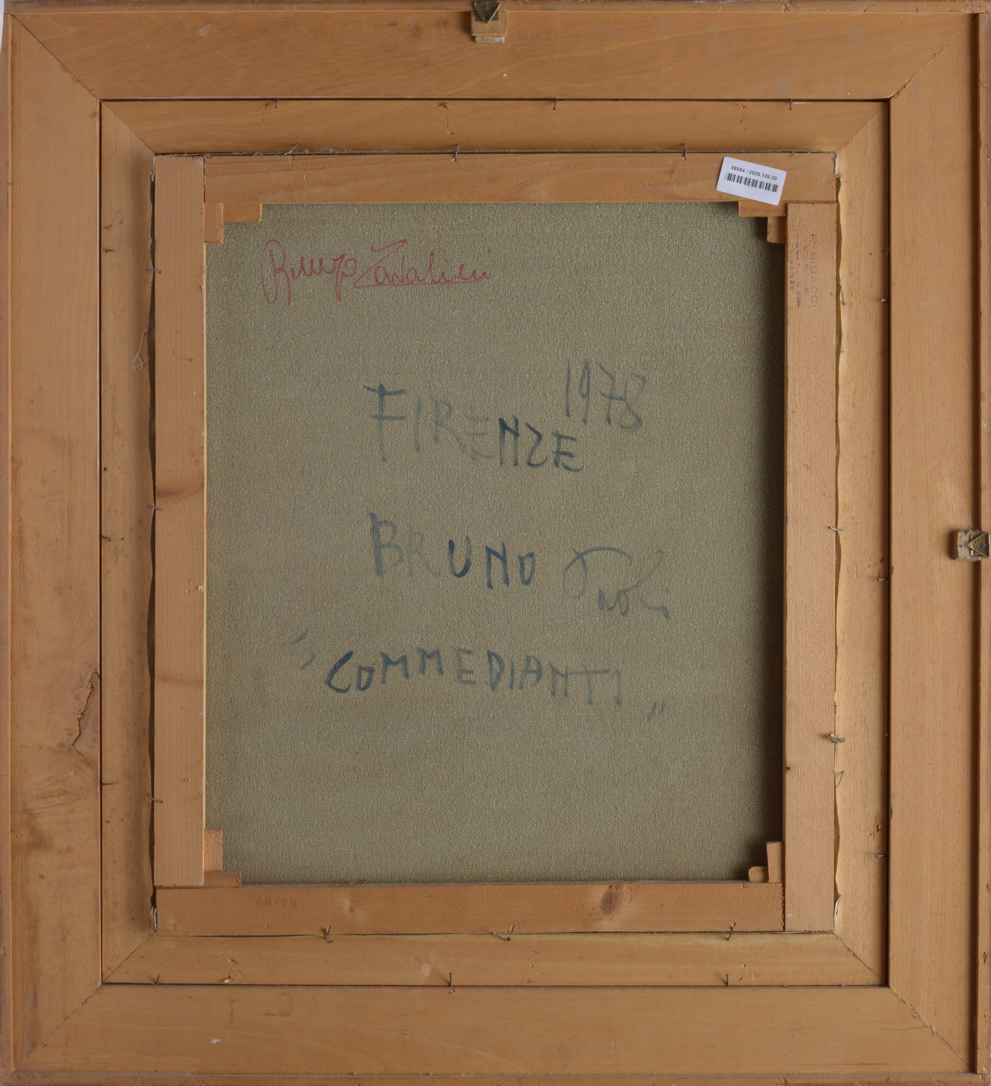 Bruno Paoli - Commedianti, olio su tela, cm. 70x60, 197