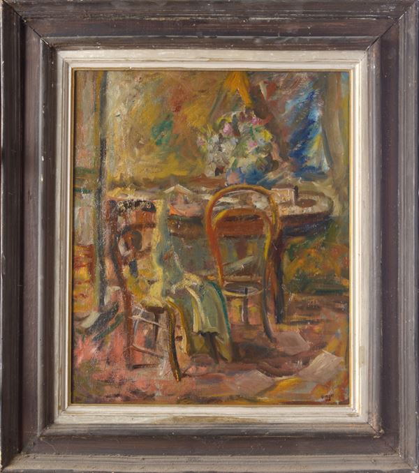 Arrigo Dreoni - Nello studio
