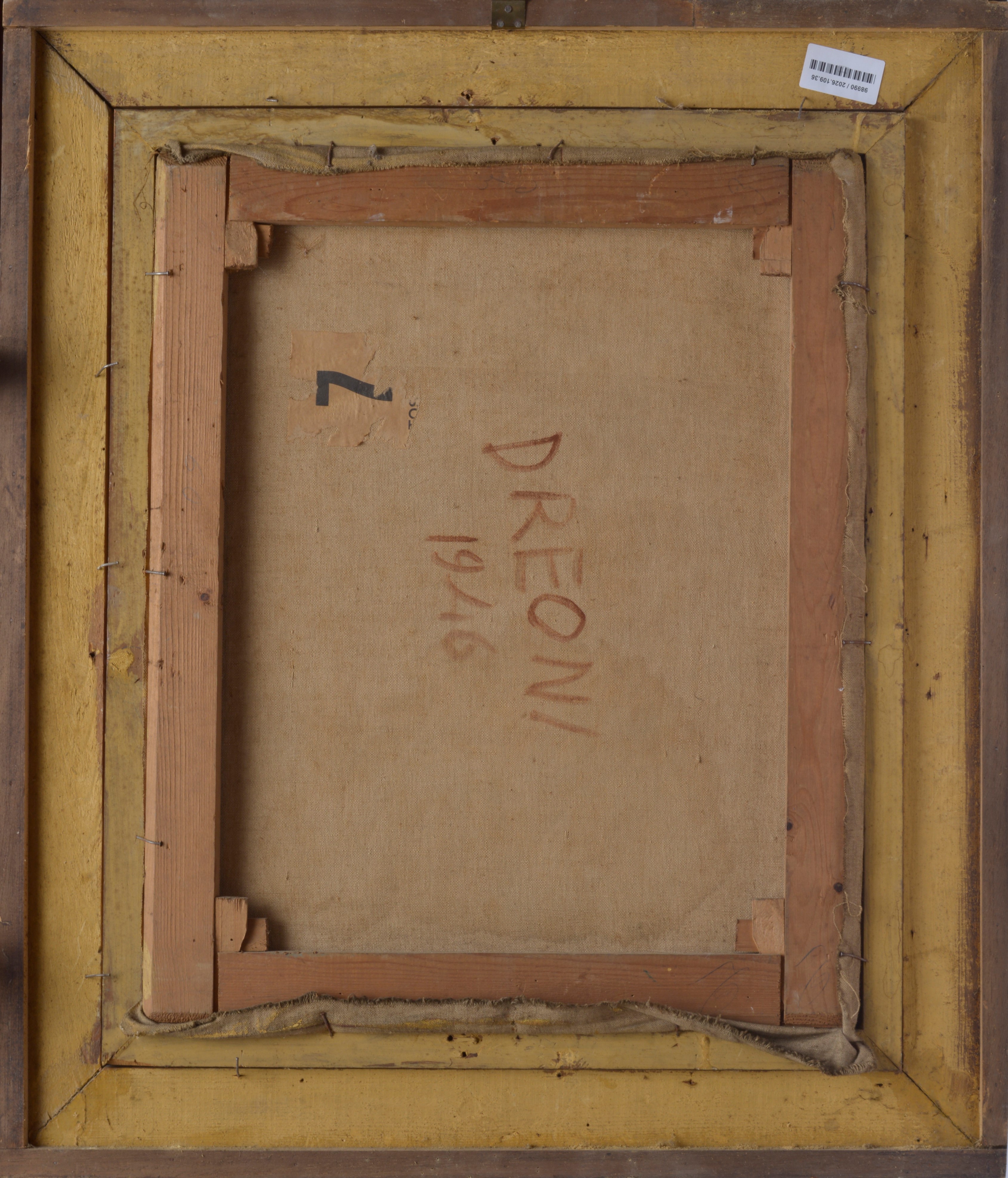 Arrigo Dreoni - Nello studio, olio su tela, 1946
