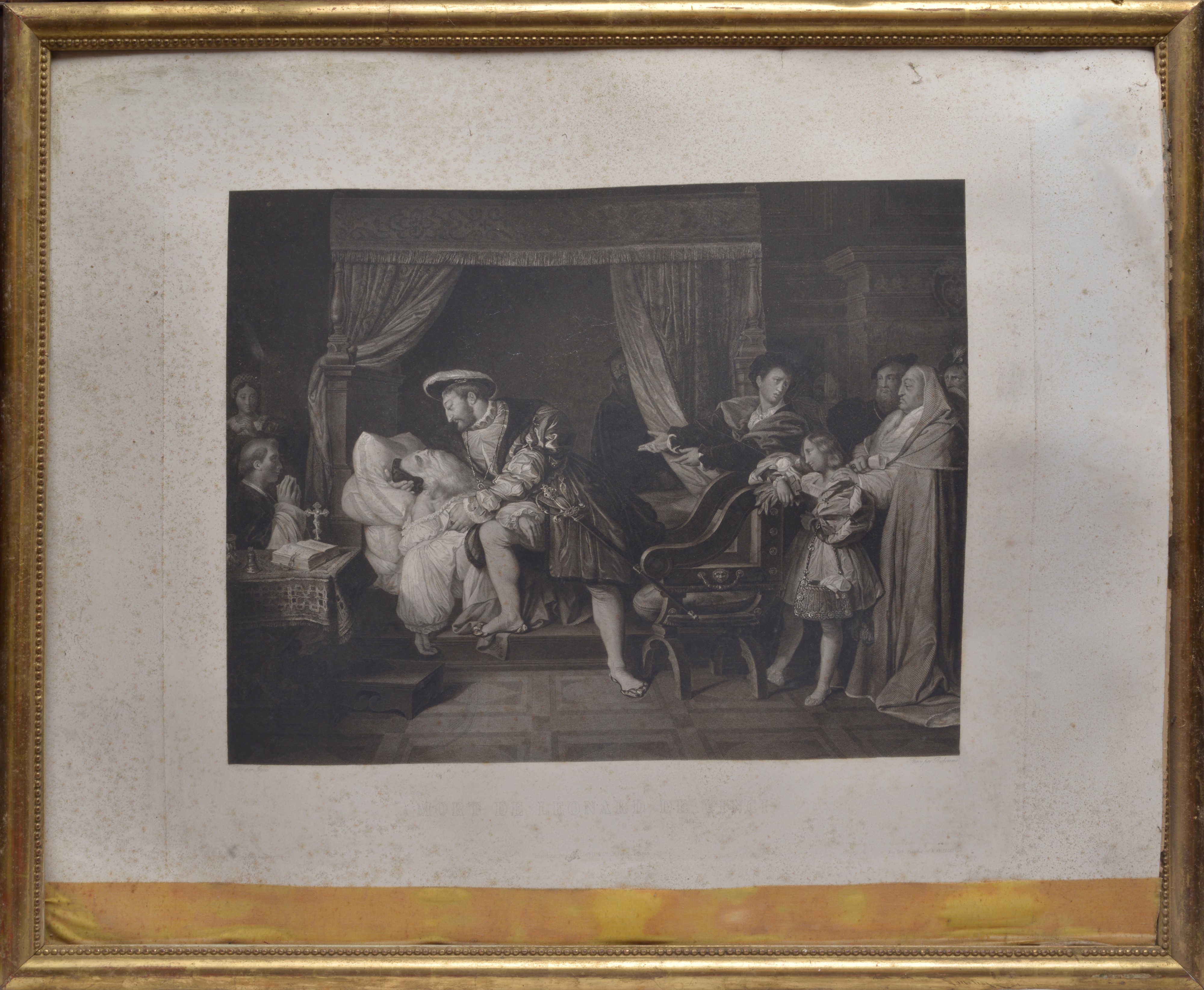Ingres, Morte di Leonardo da Vinci - Henri IV, dipinto