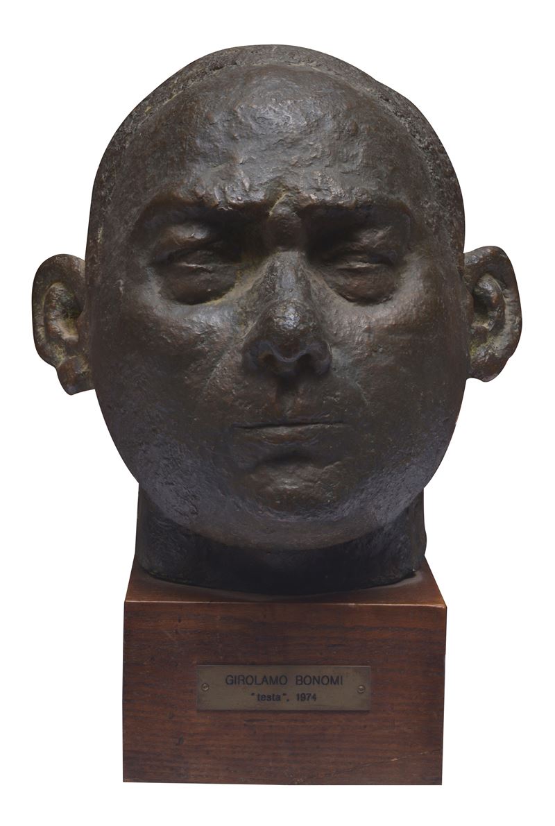Girolamo Bonomi - Testa in bronzo