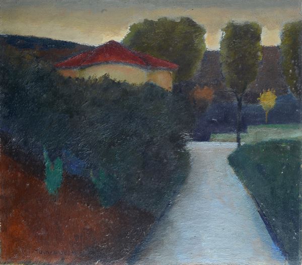 Nino Tirinnanzi - Paesaggio con case