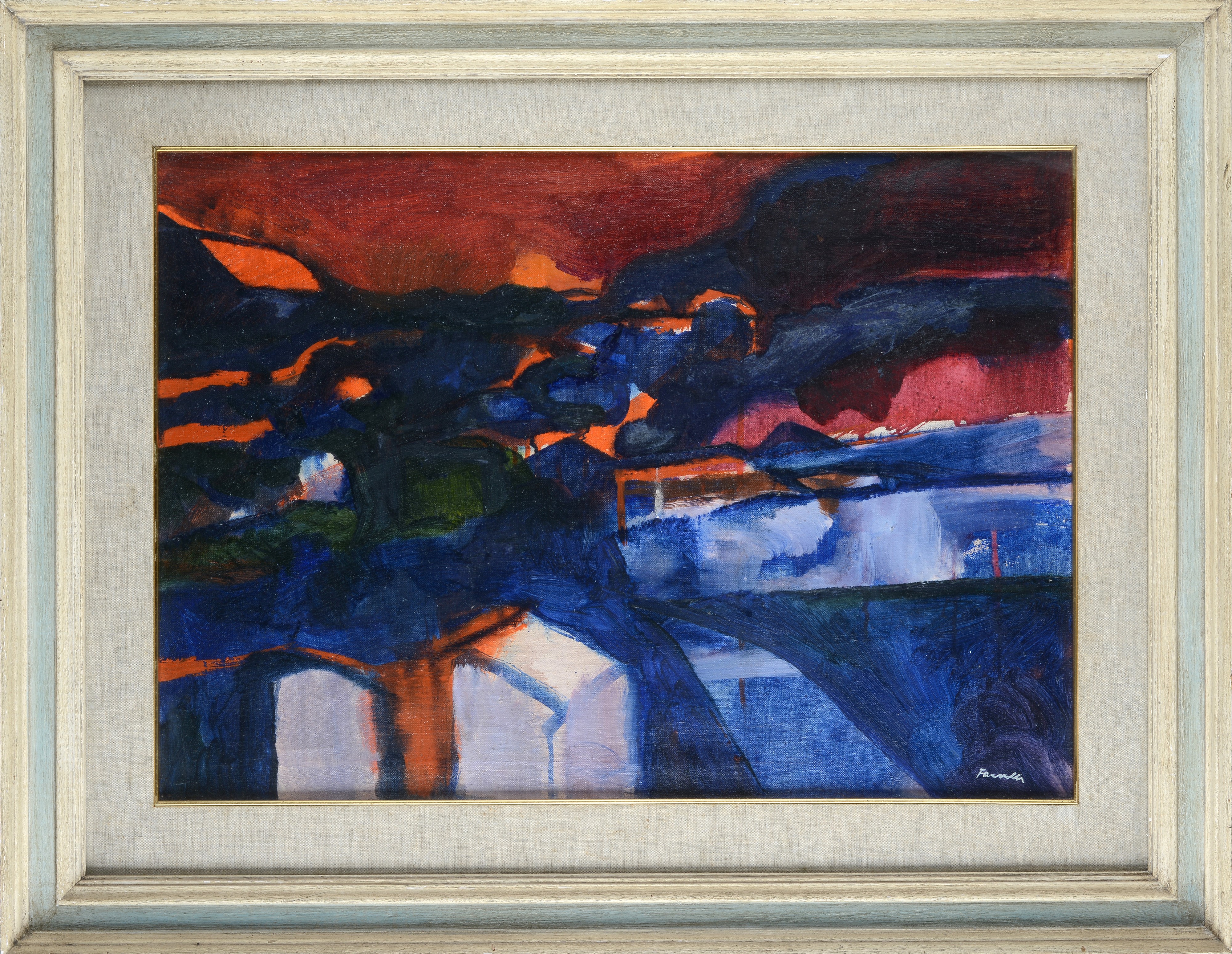 Fernando Farulli - Paesaggio, olio su tela