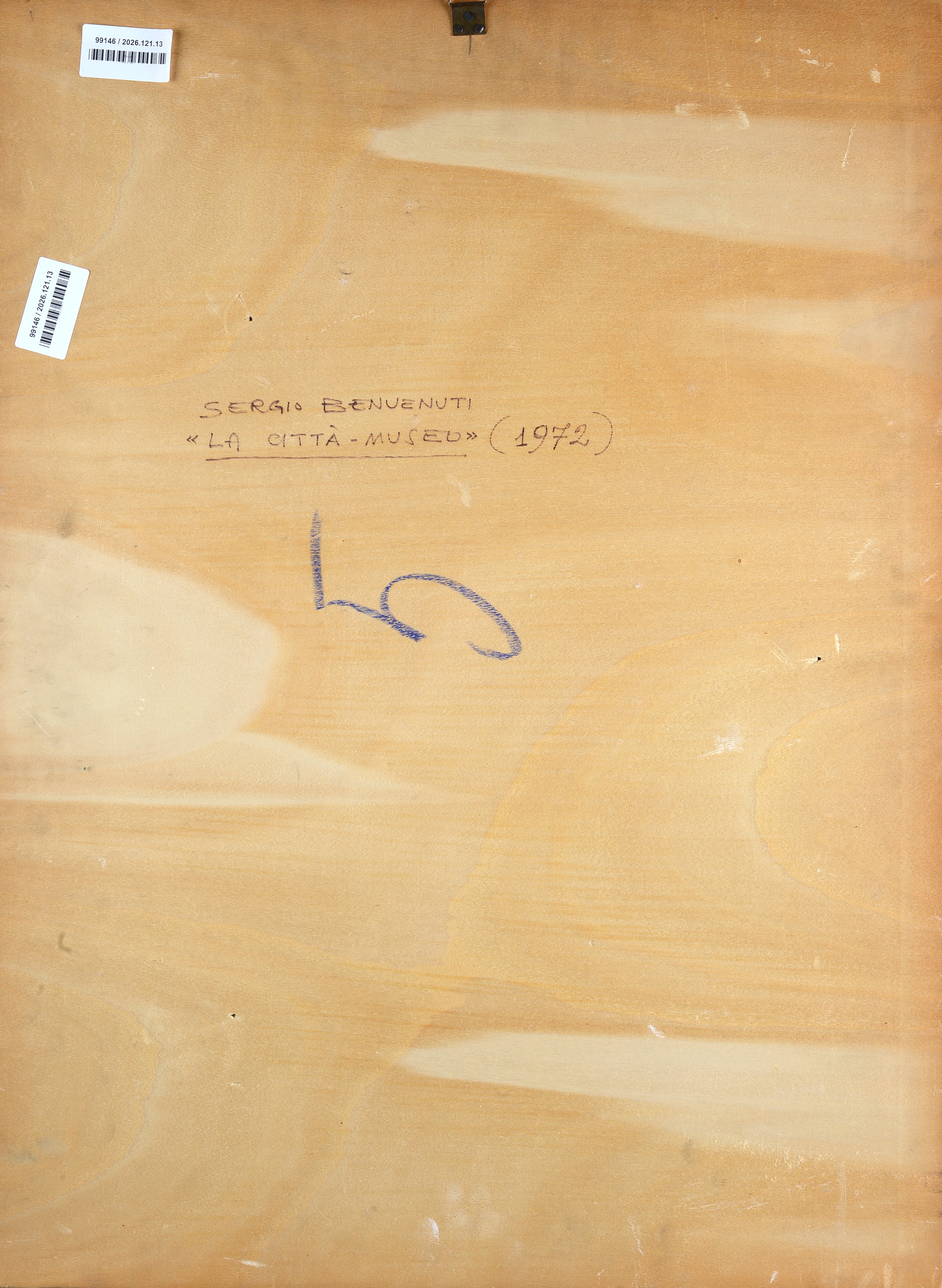Sergio Benvenuti - La città museo, tecnica mista su carta