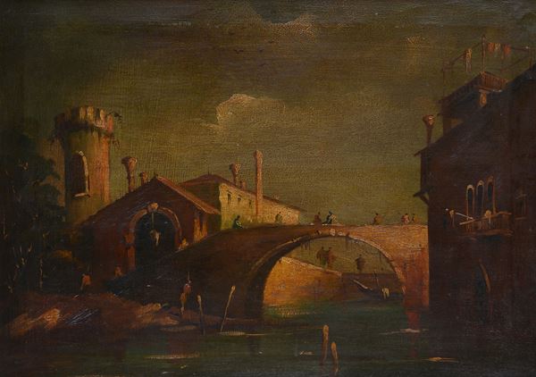 Anonimo, XIX sec. - Ponte a Venezia
