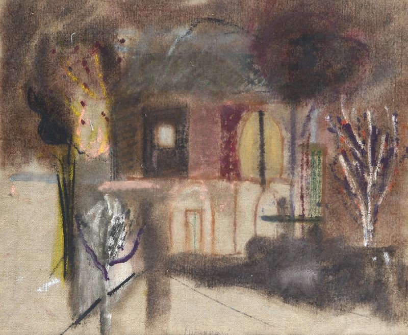 Mario Francesconi - Casa, olio su tela