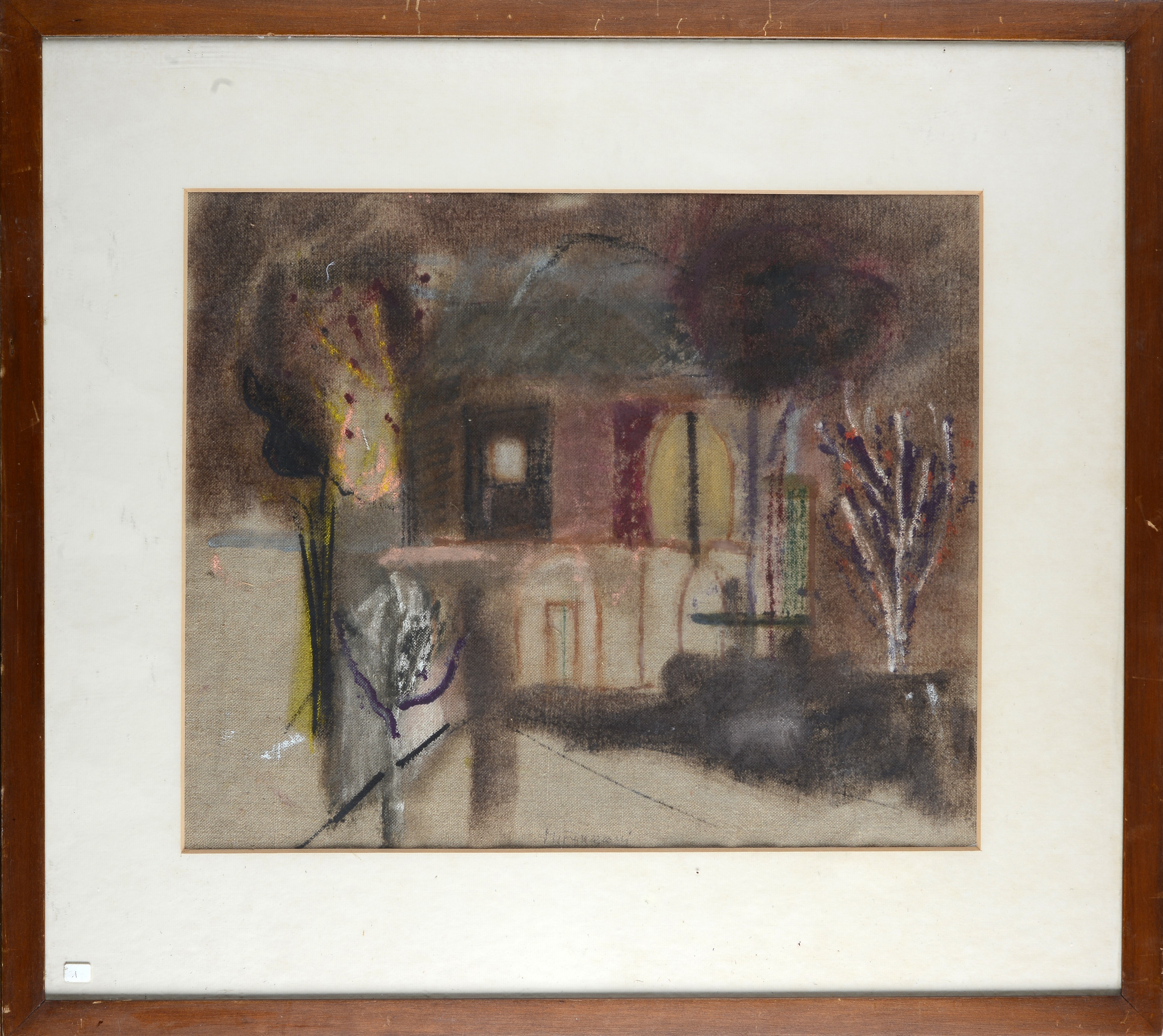 Mario Francesconi - Casa, olio su tela