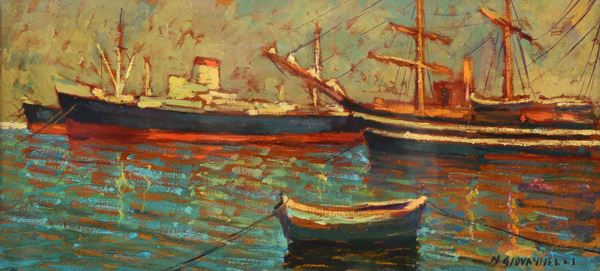 Nello Giovannelli - Barche a Livorno