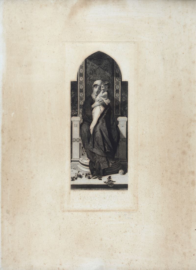 D. Morelli, Salve Regina, incisione