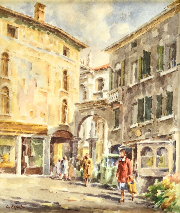 Gregorio Bizzotto - Piazzotto Montevecchio (o degli zoccoli) - Scorcio