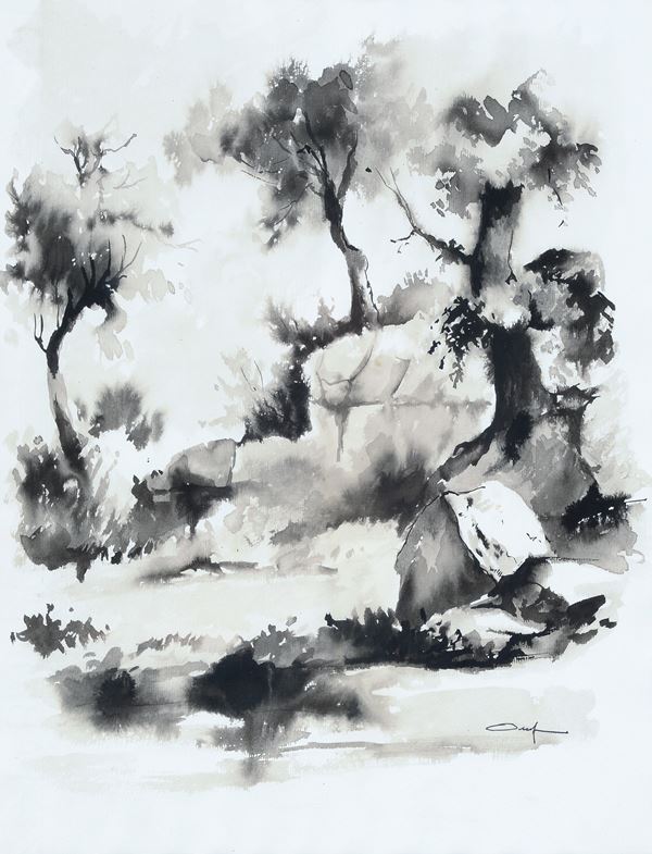 Anonimo, XX sec. - Alberi