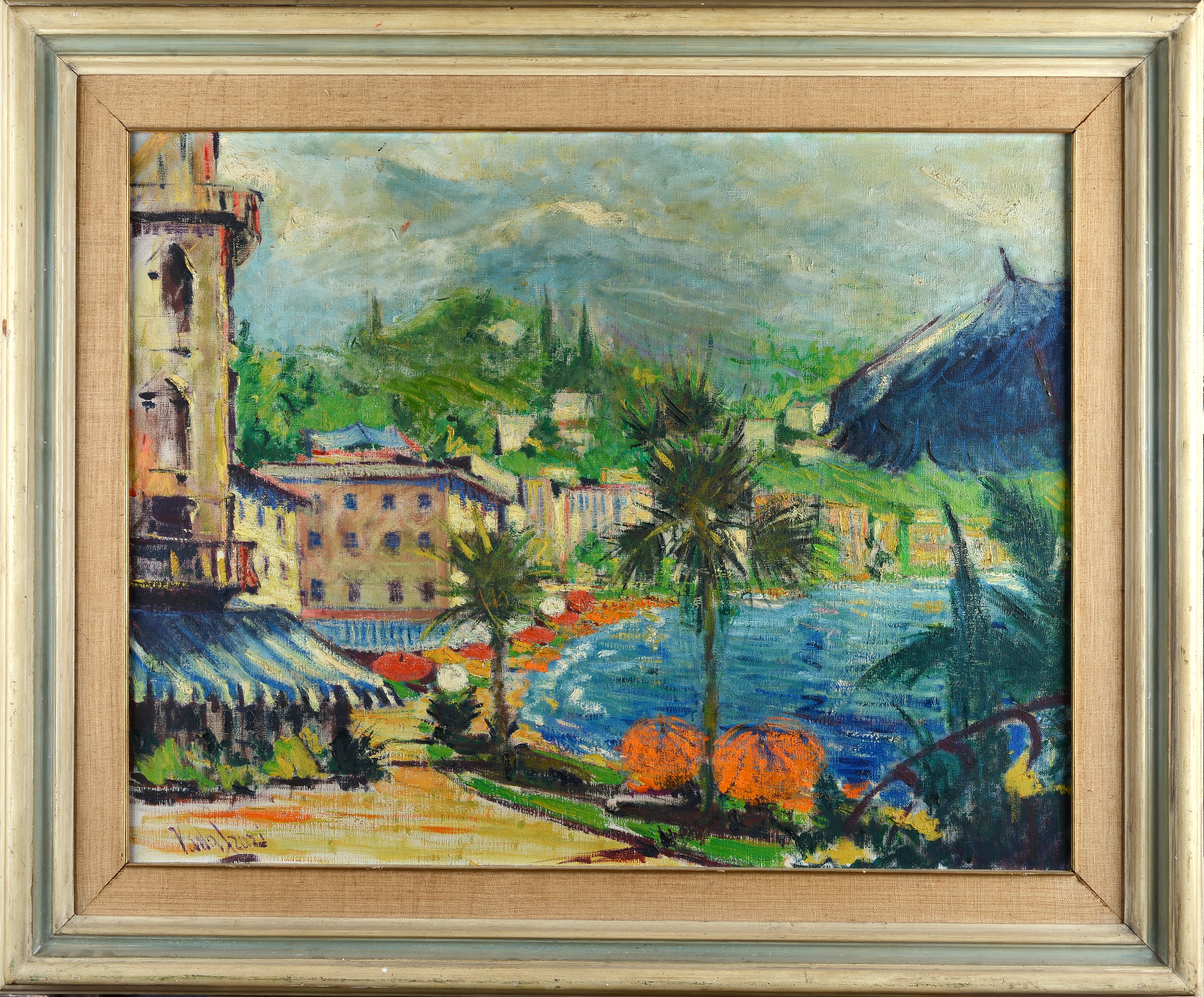 Mario Vadalà Graziani Vadagrazi - Rapallo, olio su tela, cm. 70x91, 1955