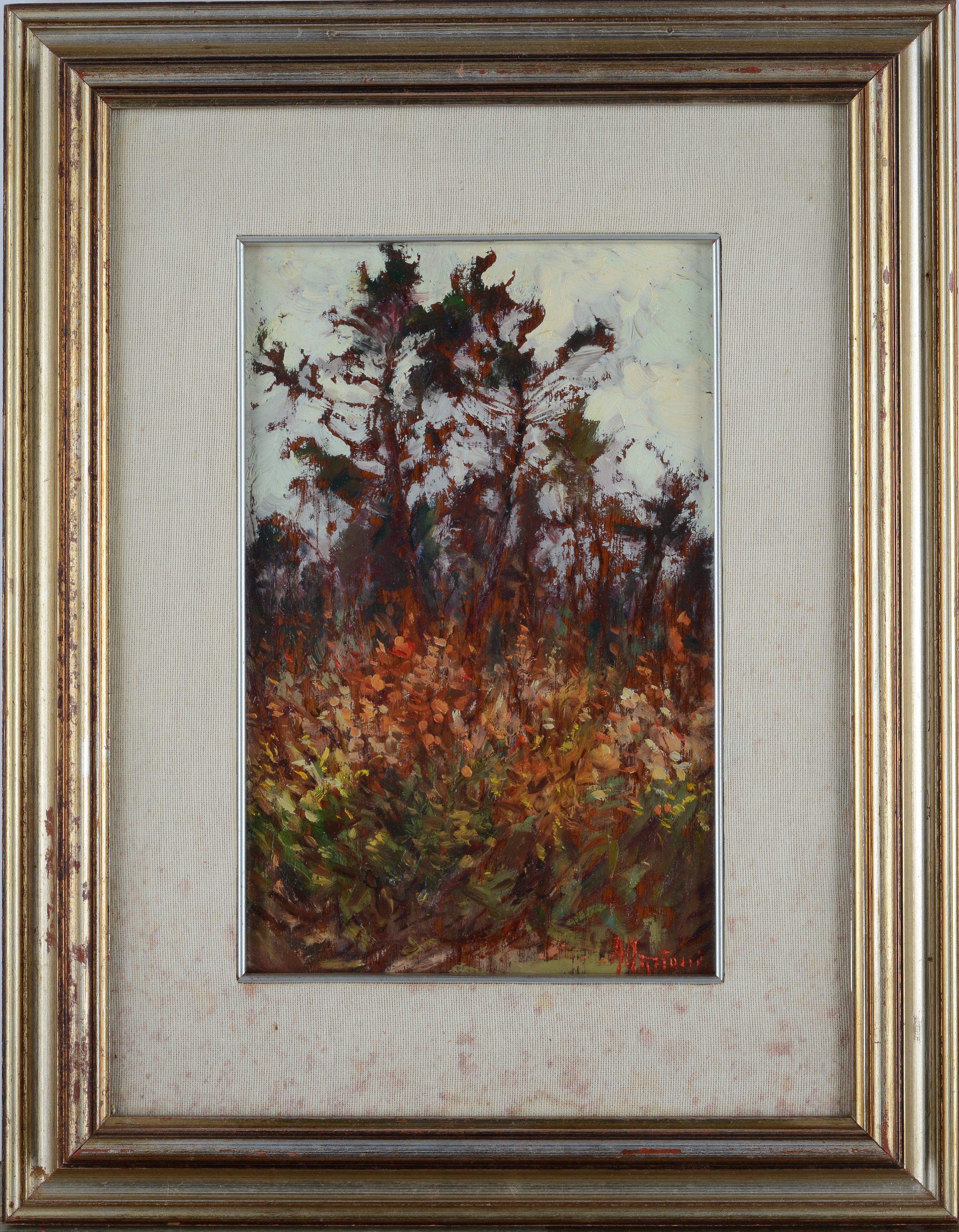 Arturo Mariani - Coppia di paesaggi, olio su tavola