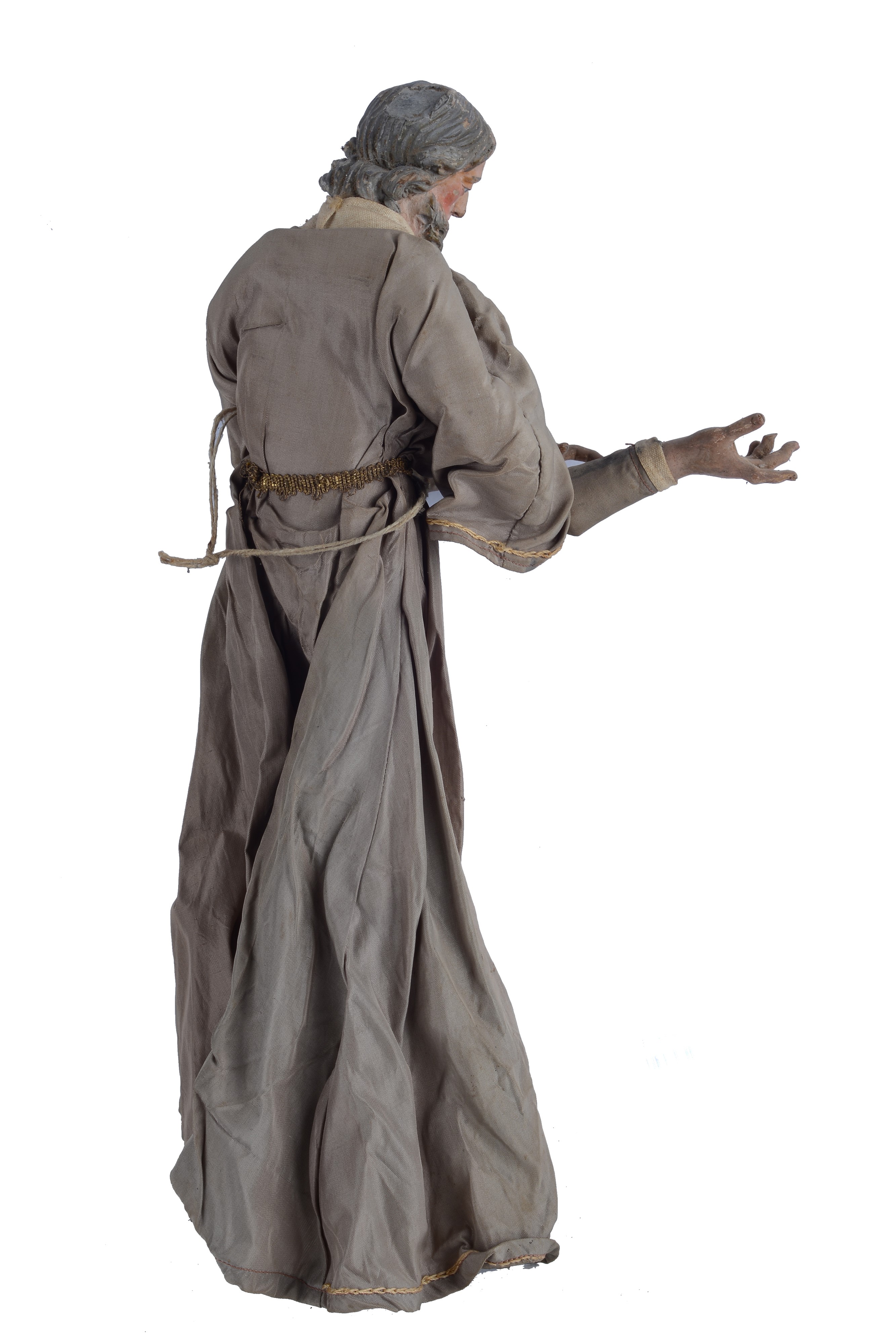 Scultura di San Giuseppe, legno dipinto e tessuto, XIX secolo