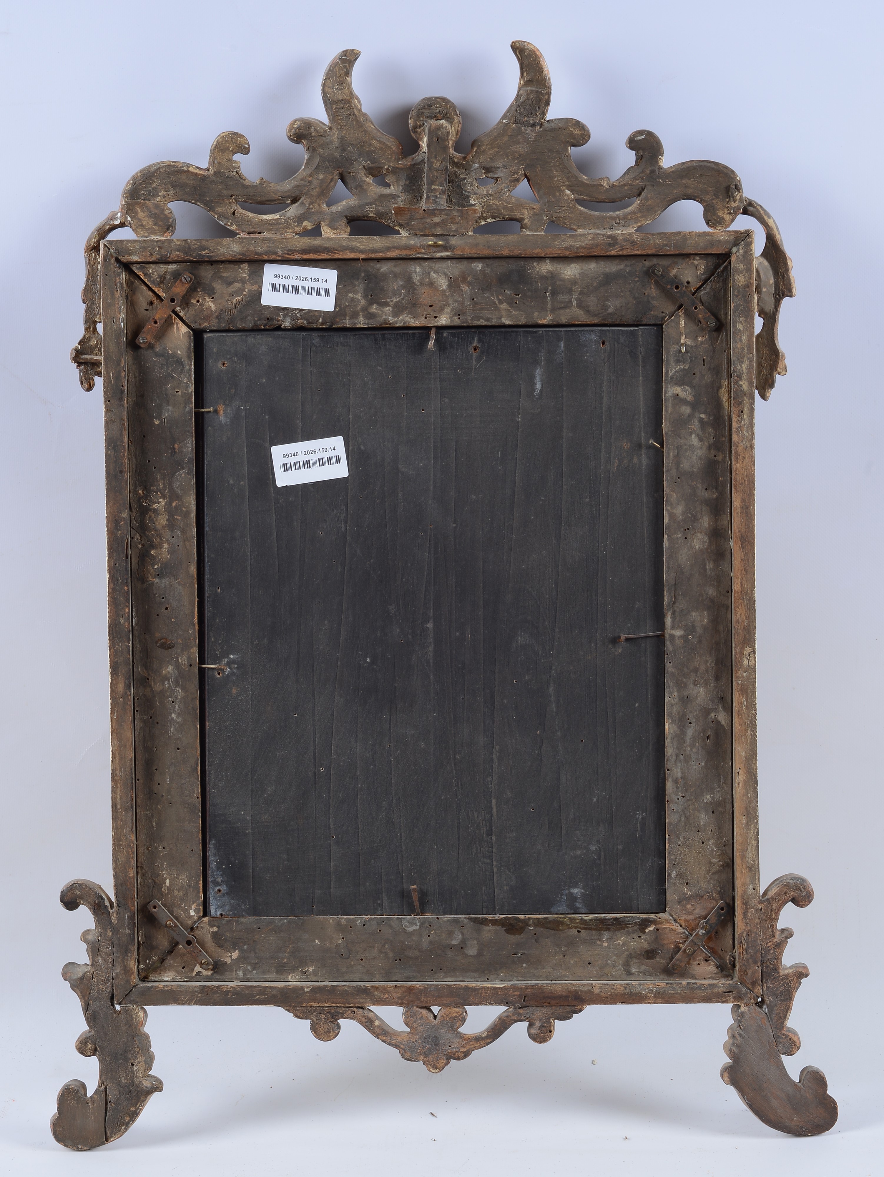 Specchio, legno dipinto e dorato, XIX secolo