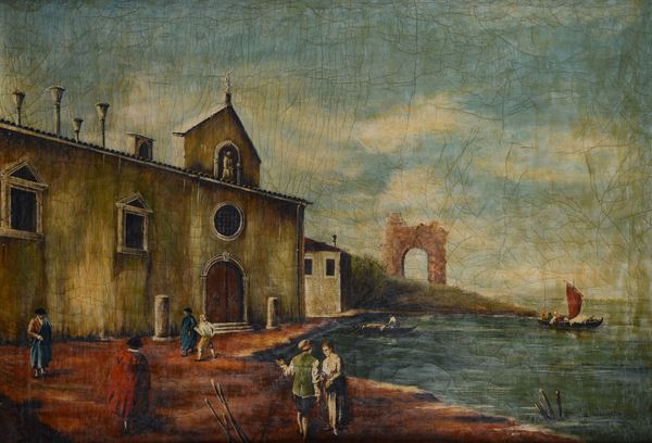 Anonimo, XIX sec. - Scorcio veneziano