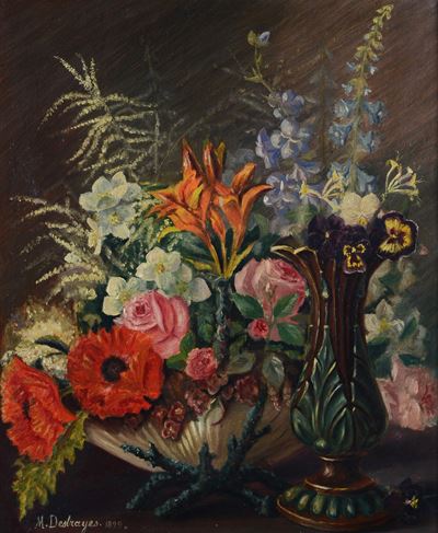Anonimo, Fiori - olio su tela