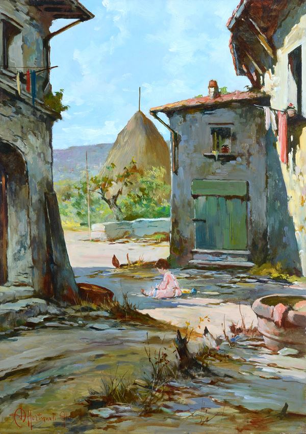 Aldo Affortunati - Campagna toscana - Vecchie case
