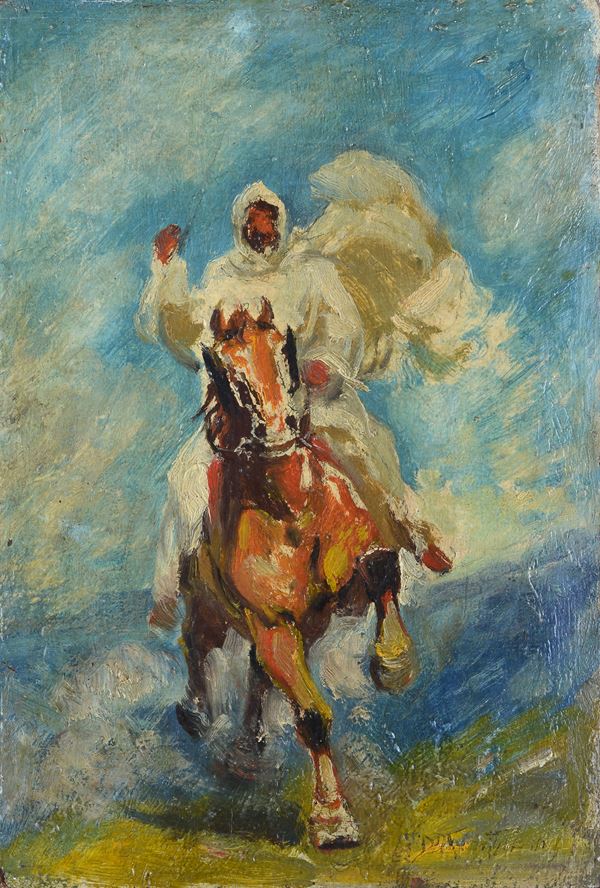 Anonimo, inizi XX sec. - Arabo a cavallo