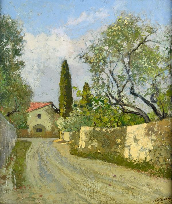 Carlo Passigli - Strada con case