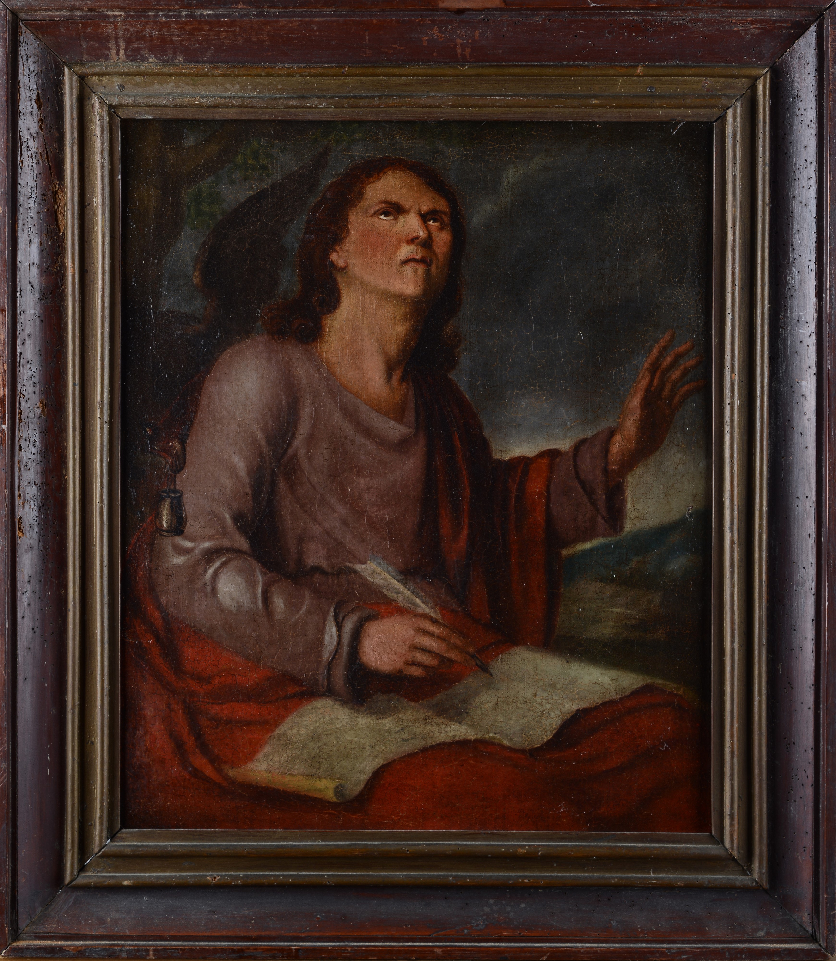 Scuola Fiamminga, XVII Sec. - Scuola Fiamminga, San Giovanni, olio su tela