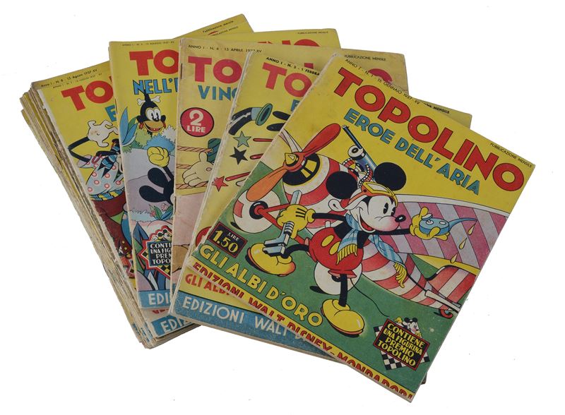 Lotto composto da vari numeri di Topolino