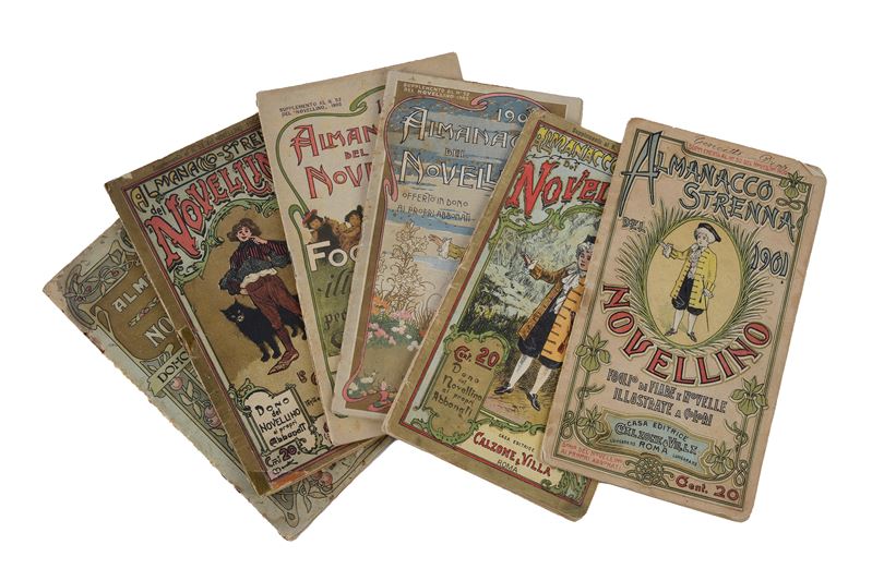 Lotto composto da cinque volumi dell'Almanacco Strenna