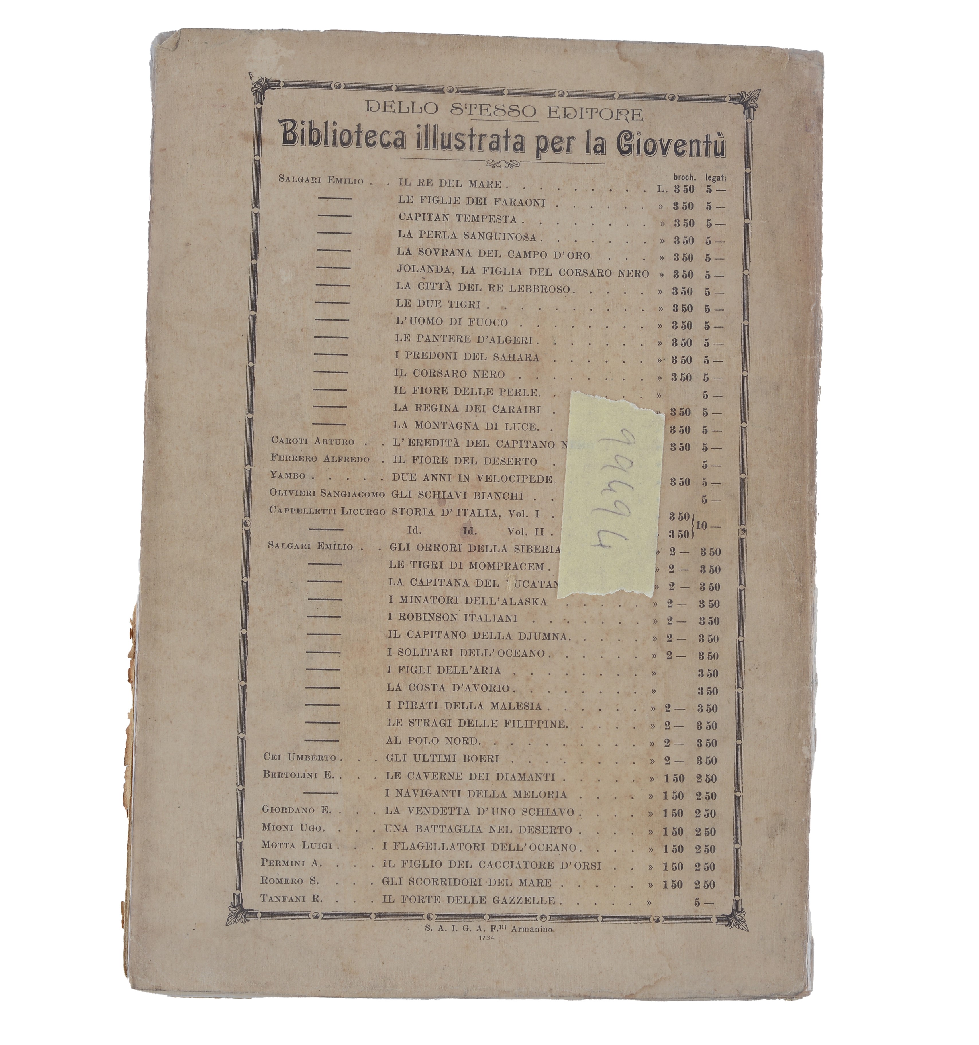 La Capitana del Yucatan di Emilio Salgari