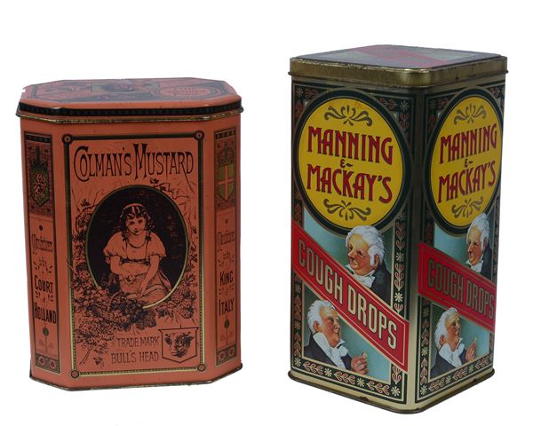 Lotto composto da due scatole vintage in latta