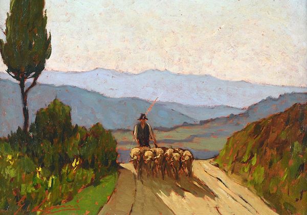 Giovanni Lomi - Campagna con gregge