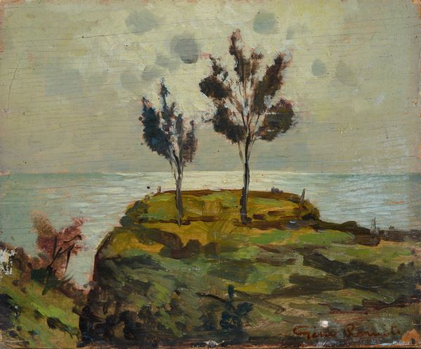 Gino Romiti - Paesaggio con alberi