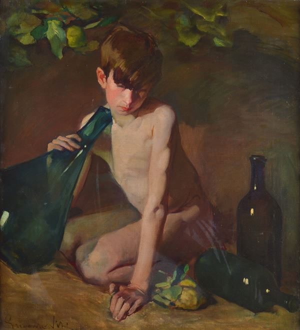 Eugenio Viti - Giovinetto con bottiglie