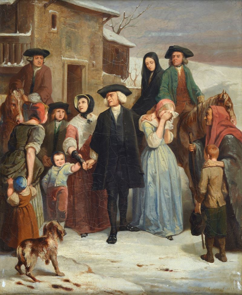 Tony Johannot - L'addio, olio su tela, 1838