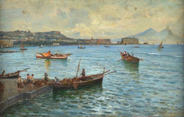 Attilio Pratella - Pescatori nel Golfo di Napoli