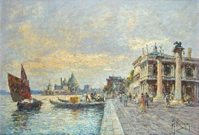 Anonimo, Veduta di Venezia, olio su tela